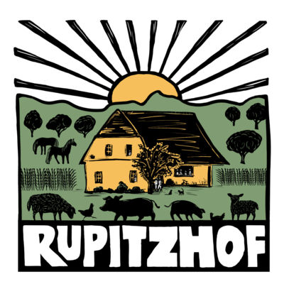 AufkleberEtiketten Landschaft Etiketten Rupitzhof Bio Michaela Nutz Illustration