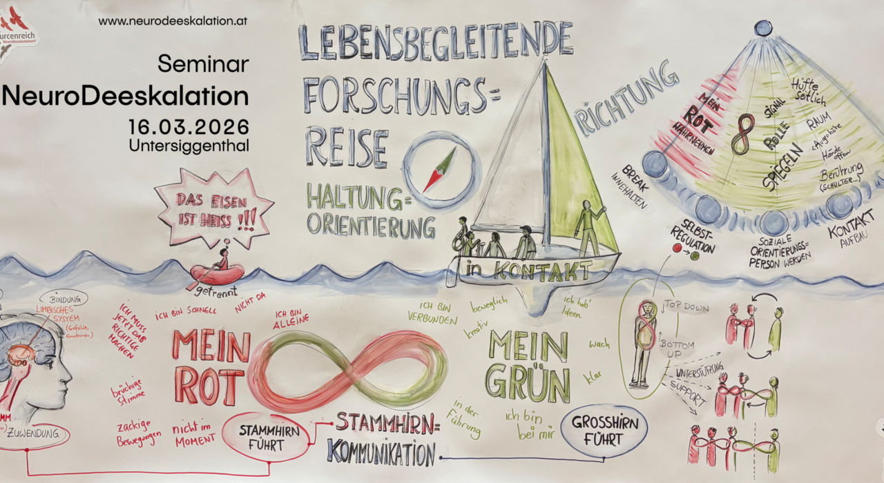 Grafische Begleitung NeuroDeeskalation® in der Schule Grafische Begleitung der NEuroDeeskalation Fachtag Schule Untersiggnethal
